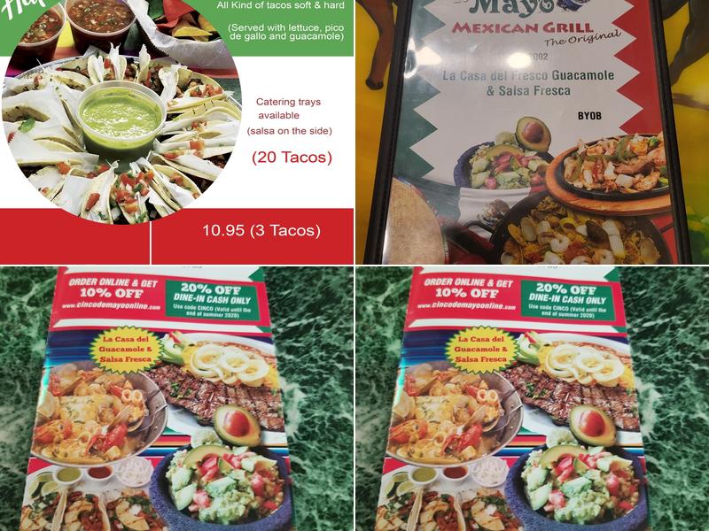 Cinco De Mayo Mexican Grill Menu