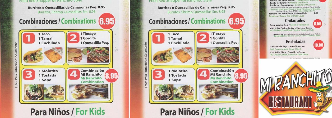 Mi Ranchito Menu