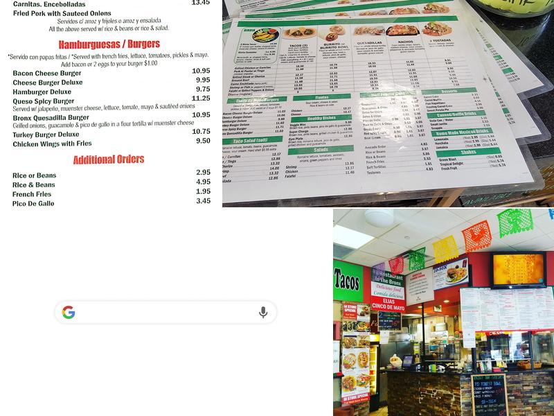 Cinco De Mayo Menu
