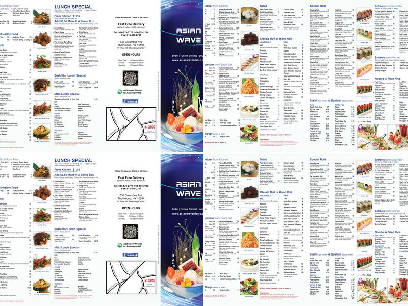 Asian Wave Menu