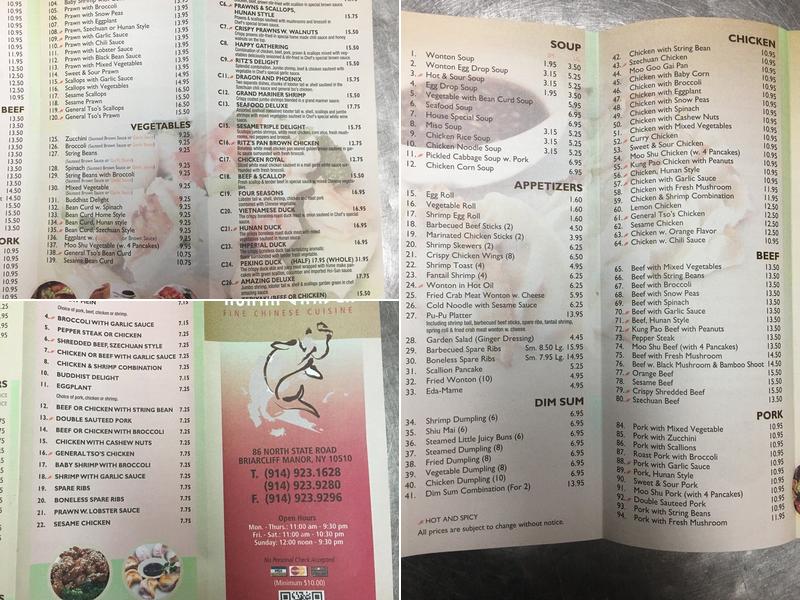Hunan Garden 86 Menu