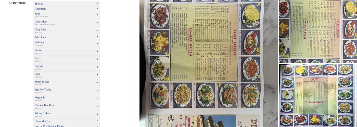 Peking Menu