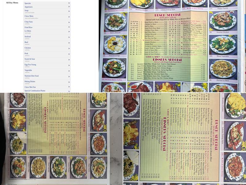 Peking Menu