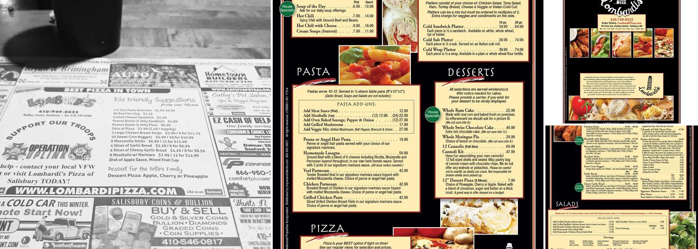 Lombardi's Menu