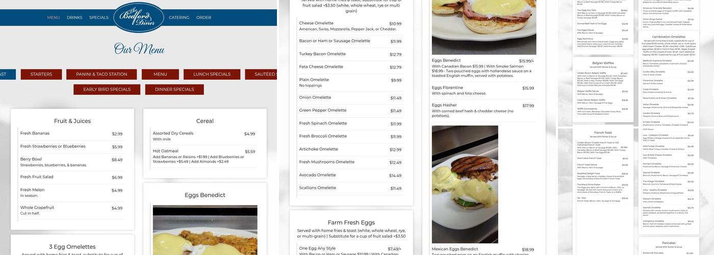 The Bedford Diner Menu