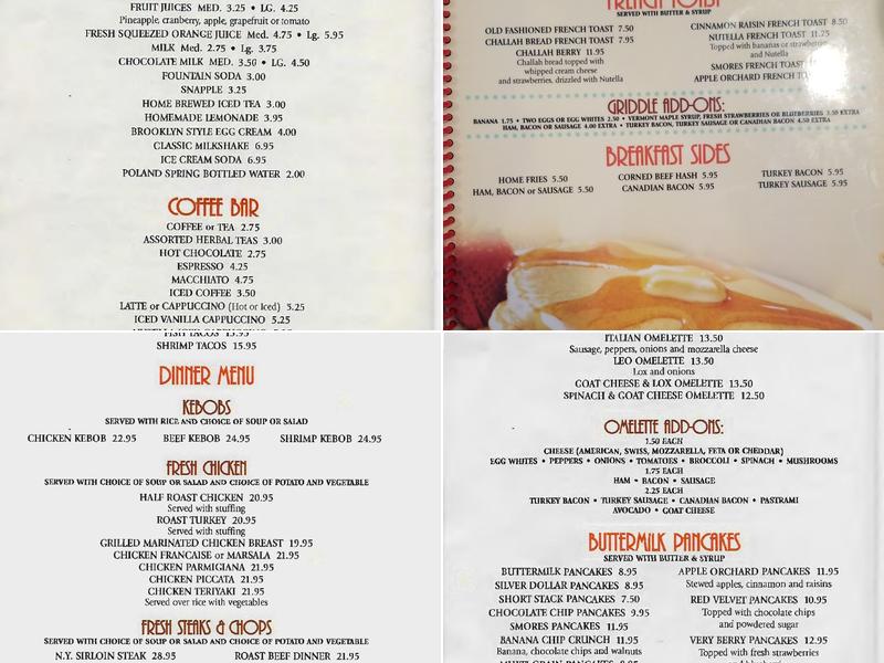 Ardsley Diner Menu