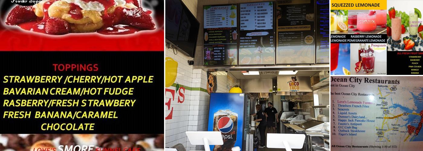 Love's Lemonade & Funnel Cake Menu