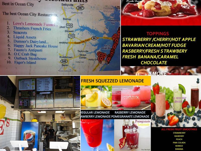 Love's Lemonade & Funnel Cake Menu