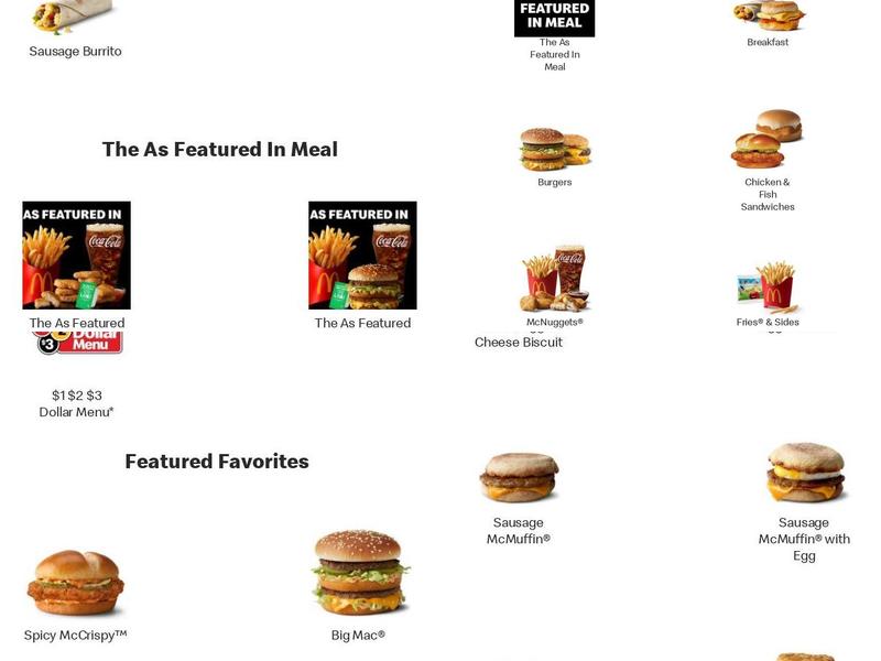 McDonald's Menu