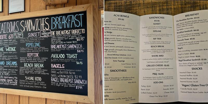 Born To Move Coffee Shop Menu