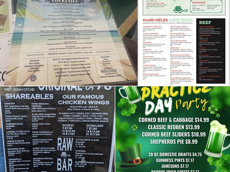 The Greene Turtle Sports Bar & Grille West OC Menu