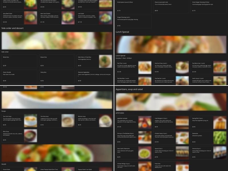 Emerald Thai Restaurant Menu