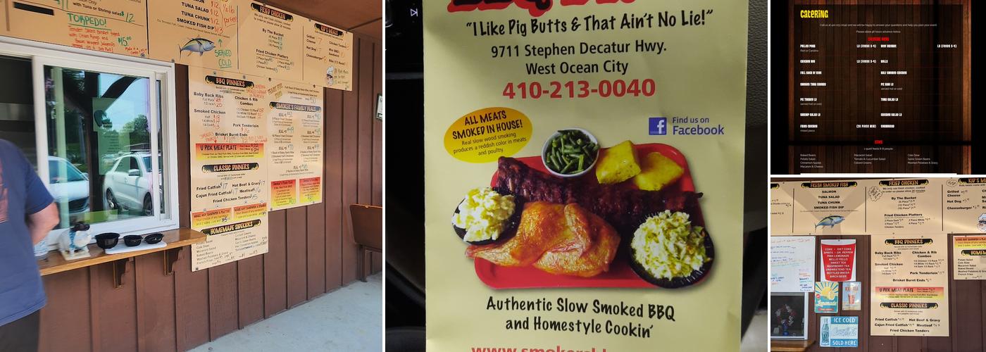 Smoker's BBQ Pit Menu