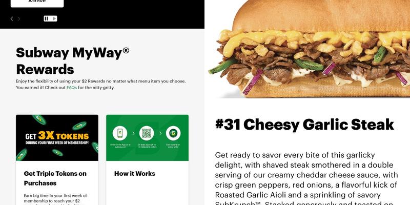 Subway Menu