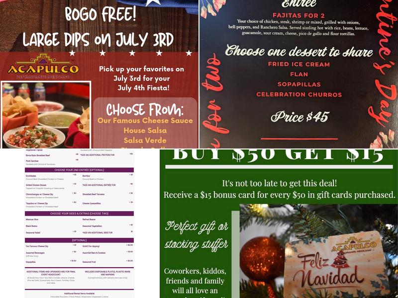 Acapulco Mexican Restaurant Menu