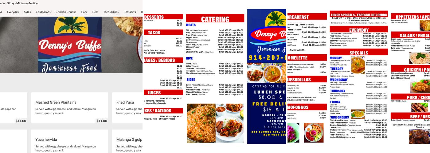 Denny’s Buffet Menu