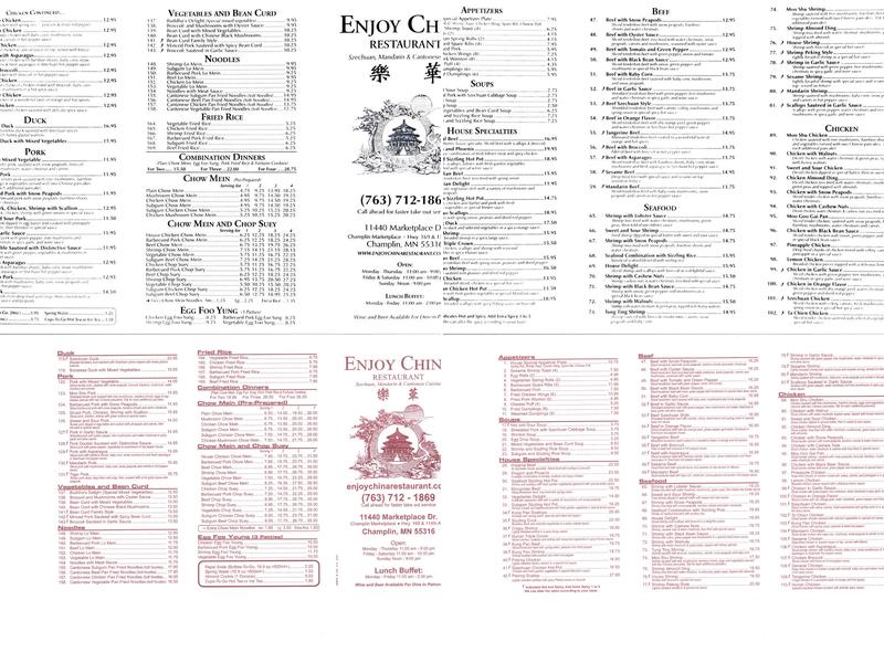 Enjoy China Menu