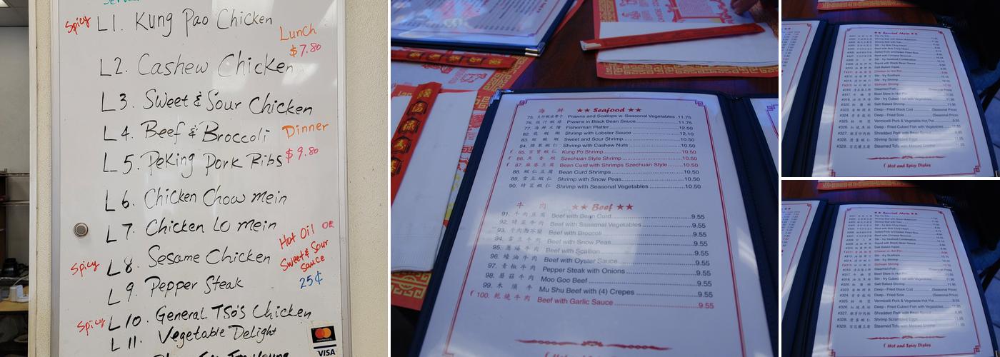 Kowloon Restaurant Menu