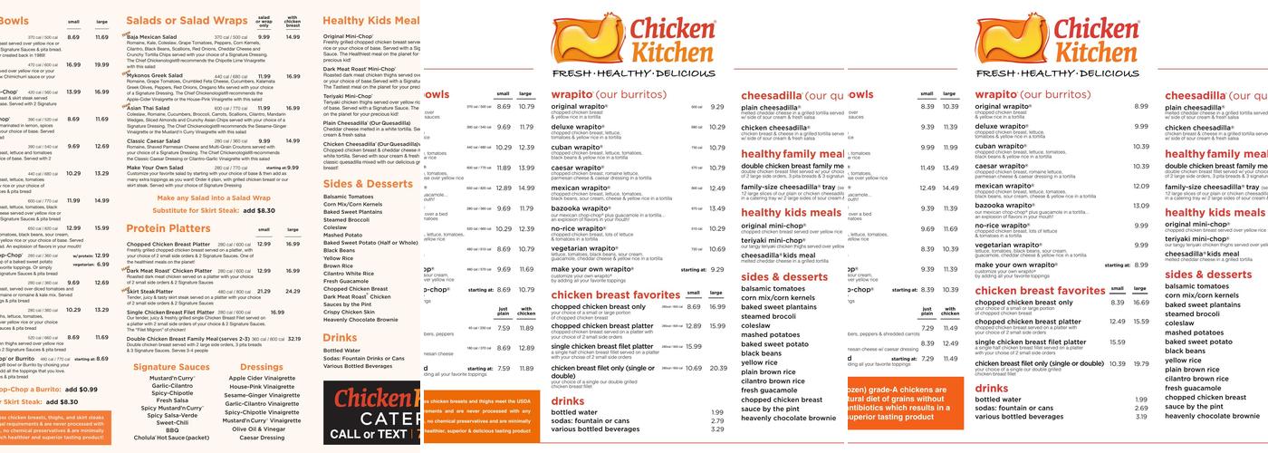 Chicken Kitchen Menu