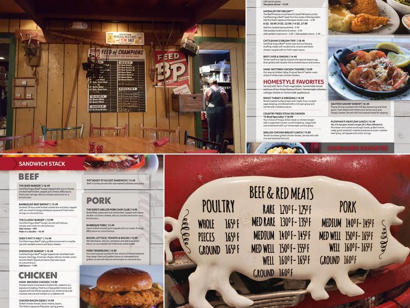 Machine Shed Restaurant Davenport Menu