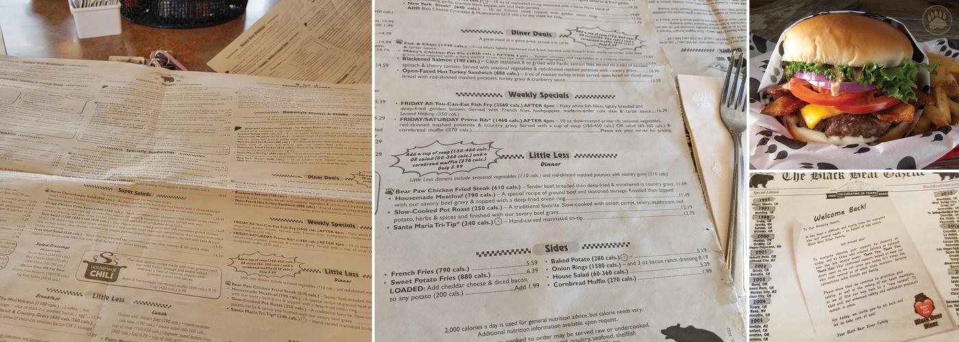Black Bear Diner Menu
