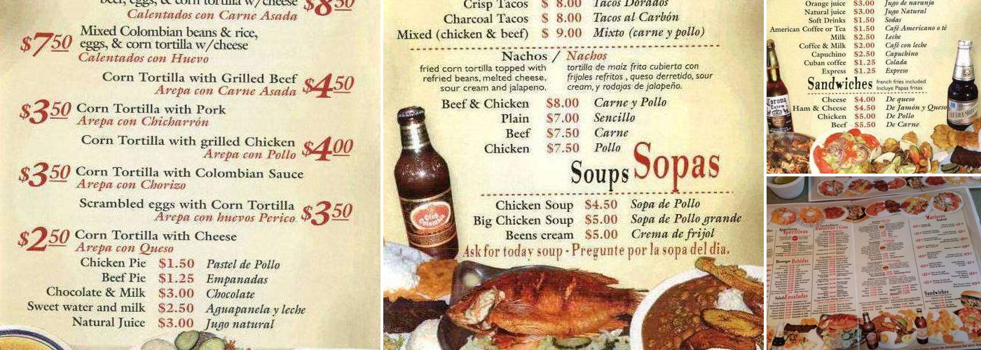 El Tablazo Restaurant Menu