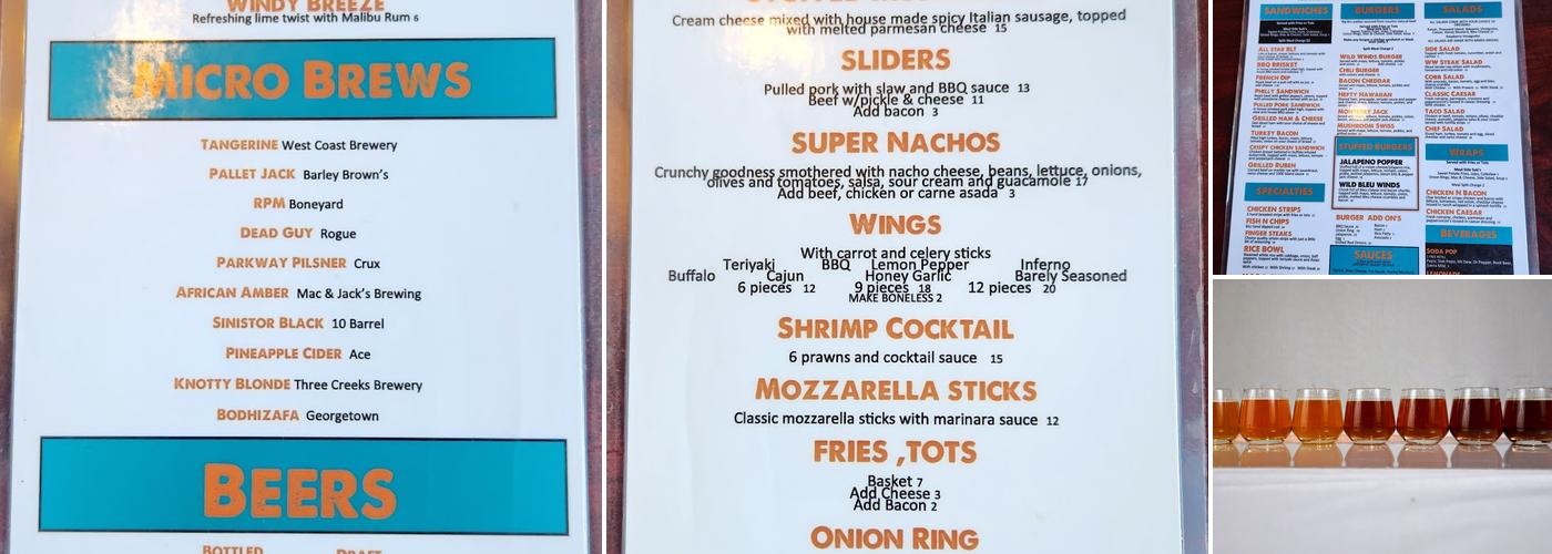 Wild Winds Station Menu