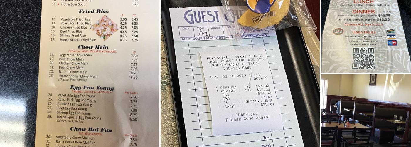 Royal Buffet Menu
