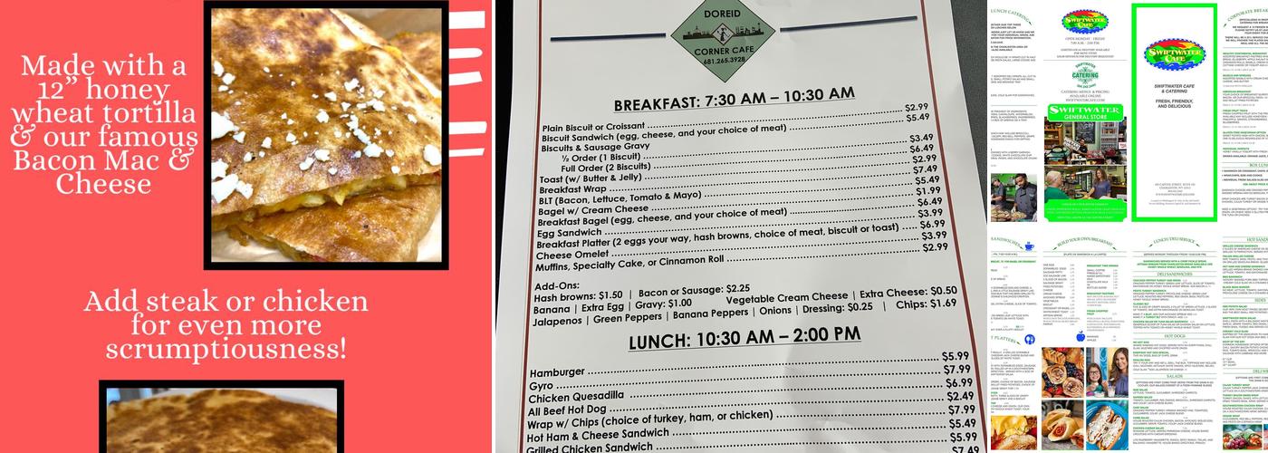 Dore Id Corner Cafe Menu