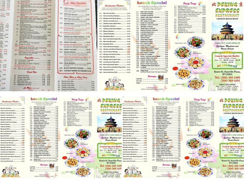 Peking Restaurant Menu