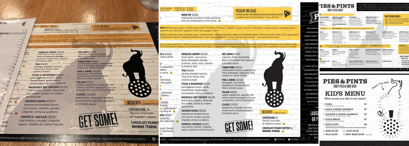 Pies & Pints - Charleston, WV Menu