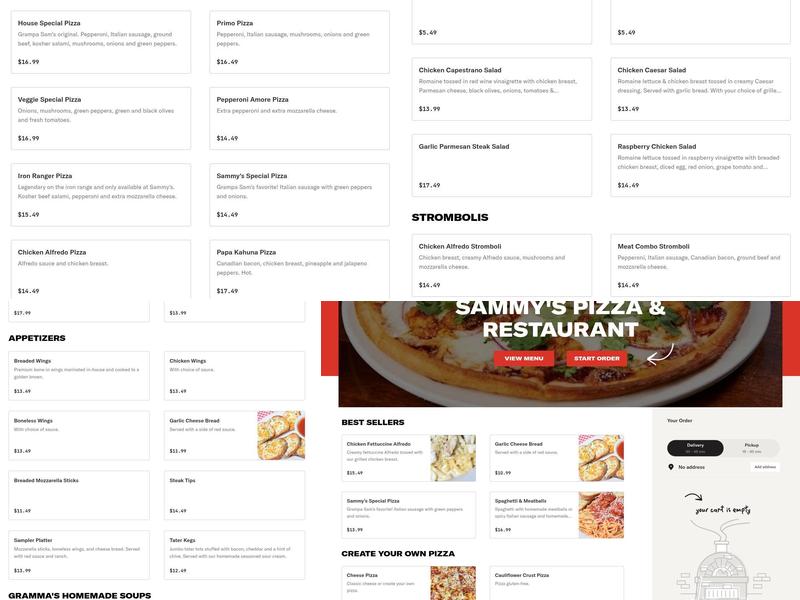 Sammy's Pizza & Restaurant Menu