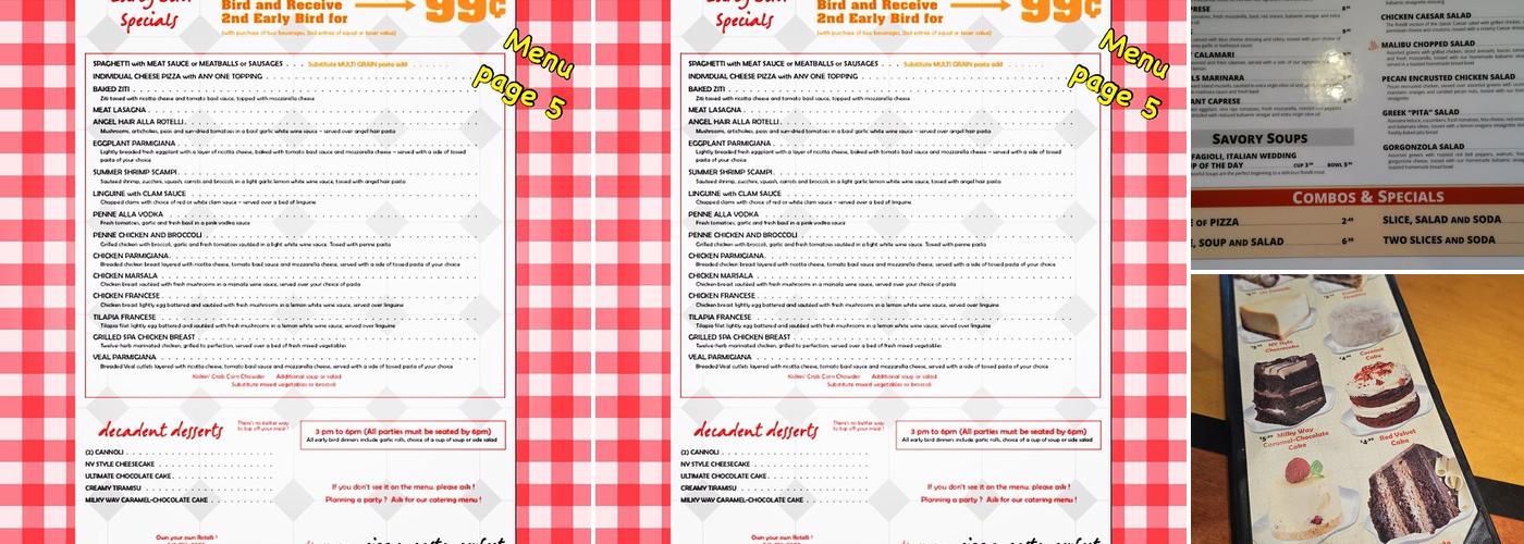 Rotelli Pizza & Pasta Menu