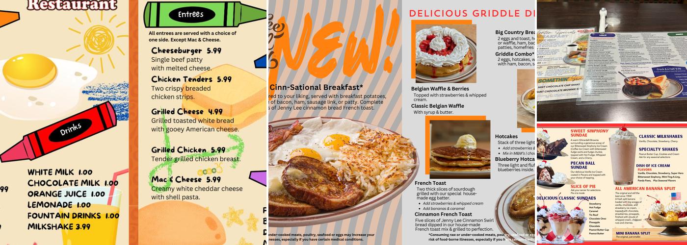 Valley Dairy Restaurant Menu