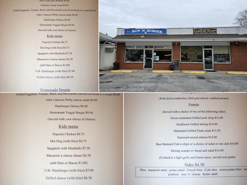 Bun & Burger Menu