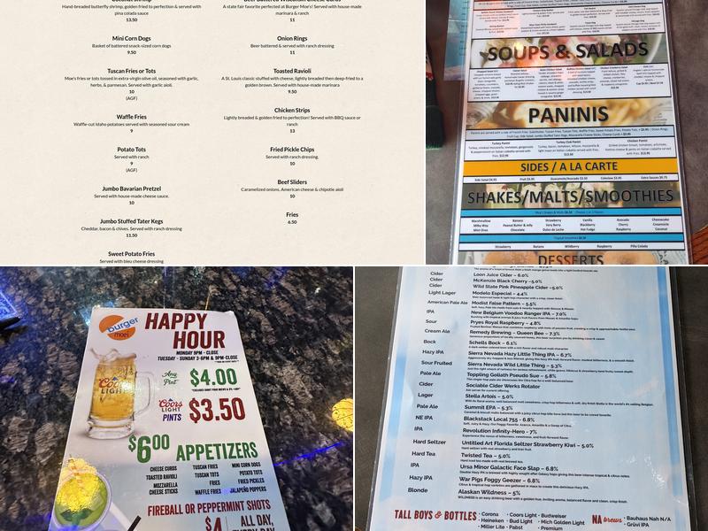 Burger Moe's Menu
