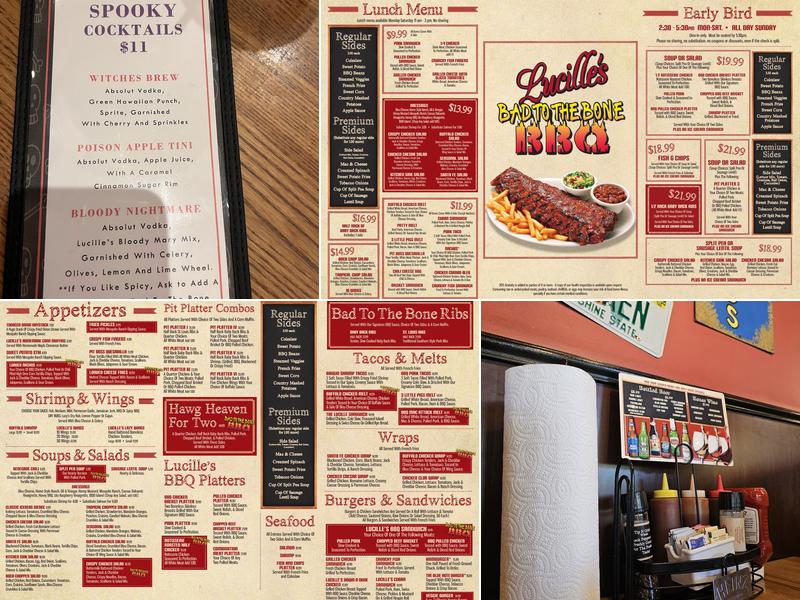 Lucille's Bad To the Bone BBQ Menu