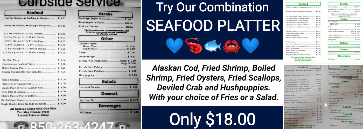 Grady's Seafood Menu