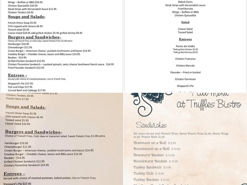 Truffles Bistro Menu