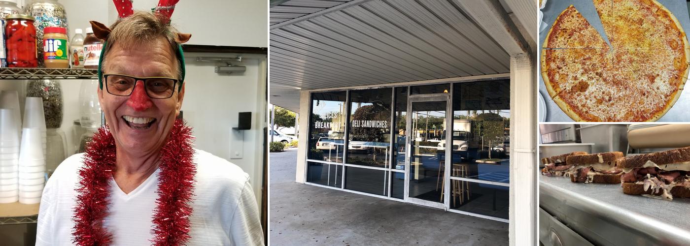 Sandwich Man Pizza Too