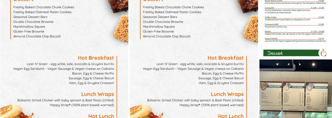 Hampton Coffee Company Menu