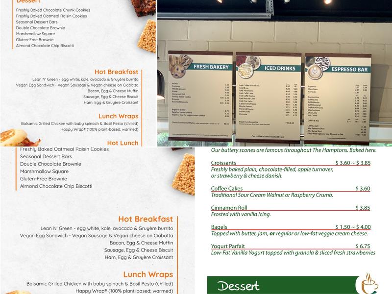 Hampton Coffee Company Menu