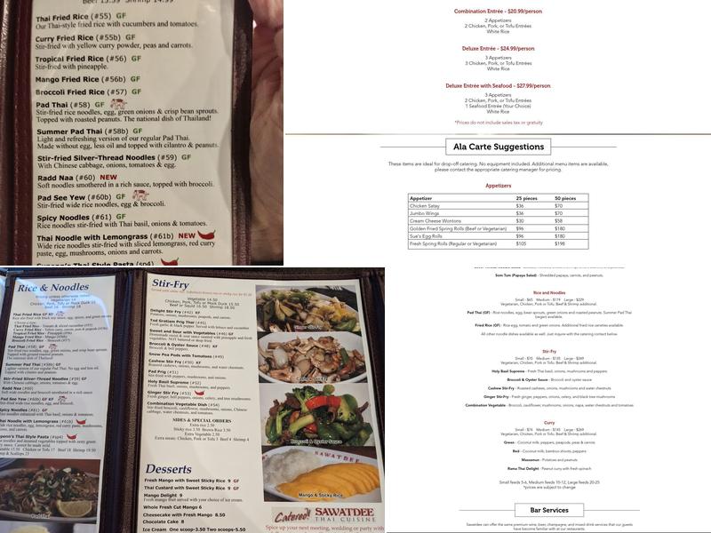 Sawatdee Saint Paul Menu