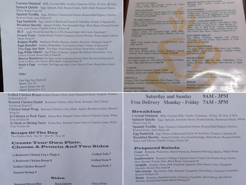 Open Kitchen Cafe Menu