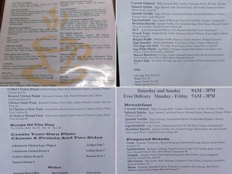 Open Kitchen Cafe Menu