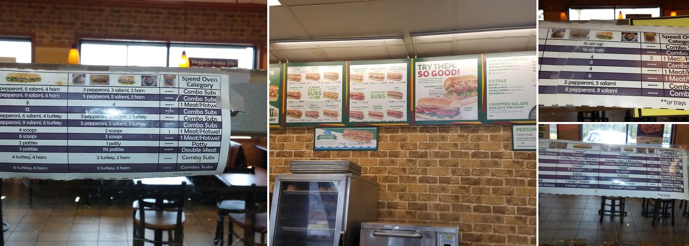 Subway Menu
