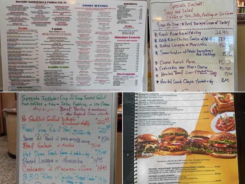 Peconic Diner Menu