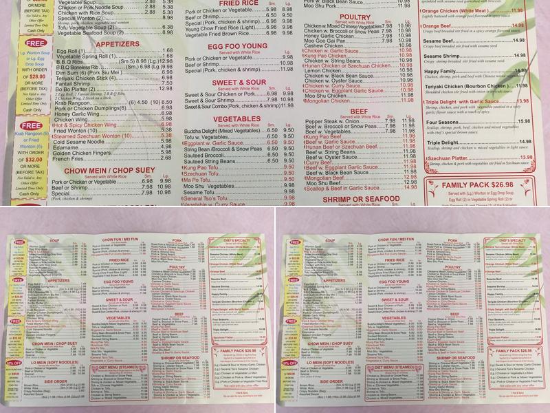 Lucky Express Menu