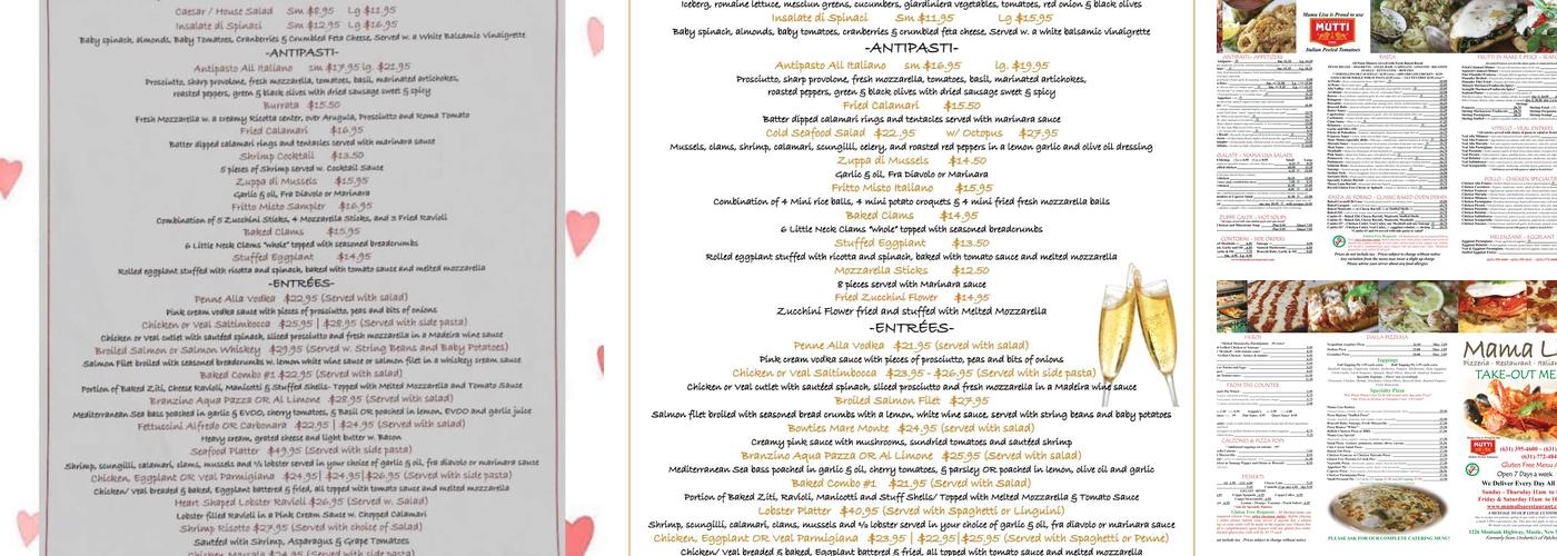 Mama Lisa Restaurant Menu
