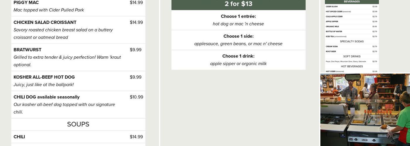 Flying Monkey Cafe Menu